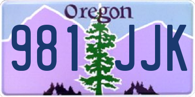 OR license plate 981JJK