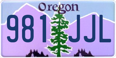 OR license plate 981JJL