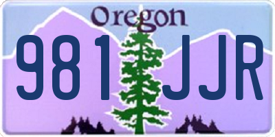 OR license plate 981JJR