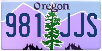 OR license plate 981JJS