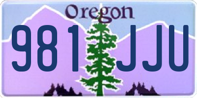 OR license plate 981JJU