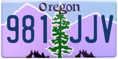 OR license plate 981JJV