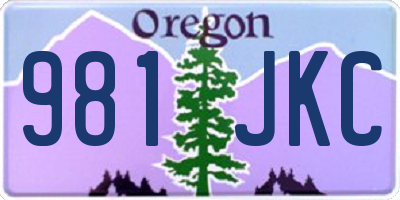 OR license plate 981JKC