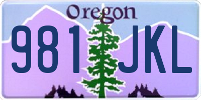 OR license plate 981JKL