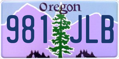 OR license plate 981JLB