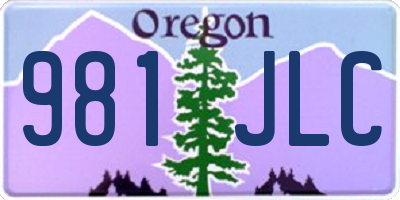 OR license plate 981JLC