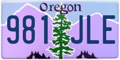 OR license plate 981JLE