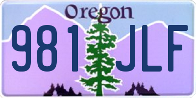 OR license plate 981JLF