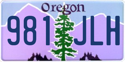 OR license plate 981JLH