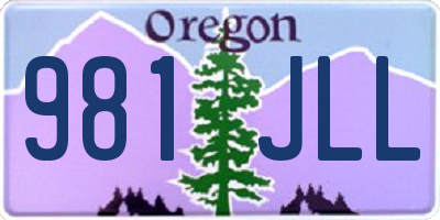 OR license plate 981JLL