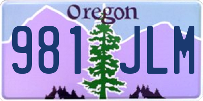 OR license plate 981JLM