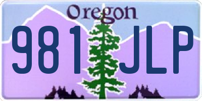 OR license plate 981JLP