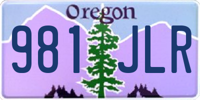 OR license plate 981JLR