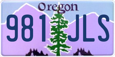 OR license plate 981JLS