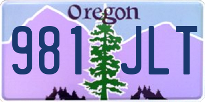 OR license plate 981JLT