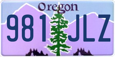 OR license plate 981JLZ