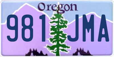 OR license plate 981JMA