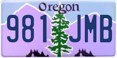 OR license plate 981JMB