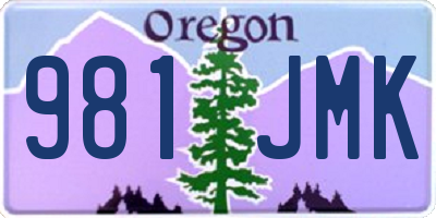 OR license plate 981JMK