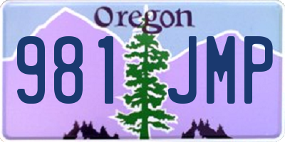 OR license plate 981JMP