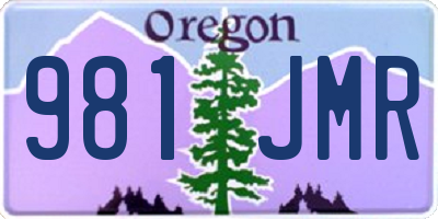 OR license plate 981JMR
