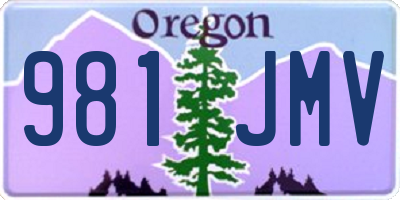 OR license plate 981JMV