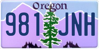 OR license plate 981JNH