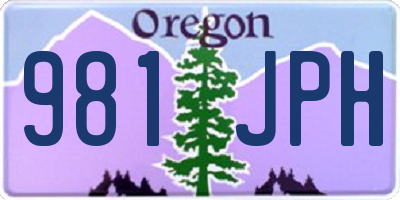 OR license plate 981JPH