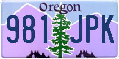 OR license plate 981JPK