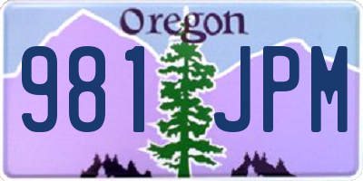 OR license plate 981JPM