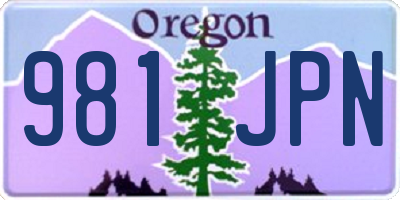 OR license plate 981JPN