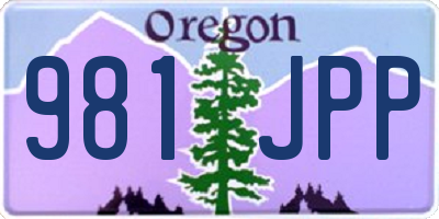 OR license plate 981JPP