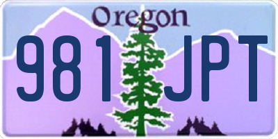 OR license plate 981JPT