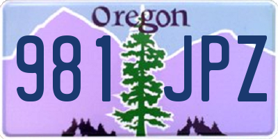 OR license plate 981JPZ