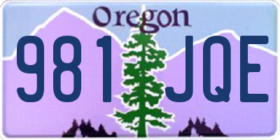 OR license plate 981JQE