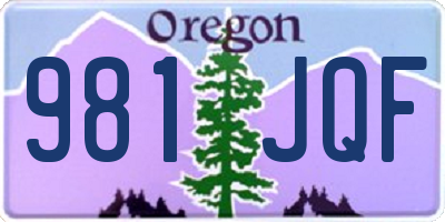 OR license plate 981JQF
