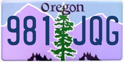 OR license plate 981JQG