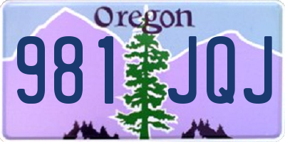 OR license plate 981JQJ