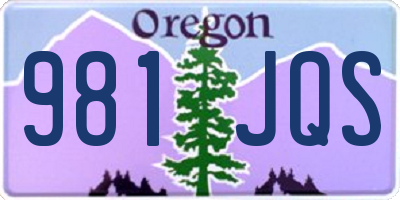 OR license plate 981JQS