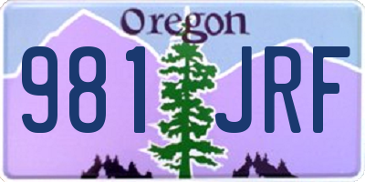 OR license plate 981JRF