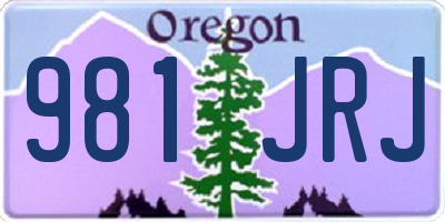 OR license plate 981JRJ