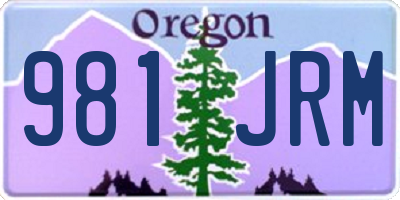 OR license plate 981JRM