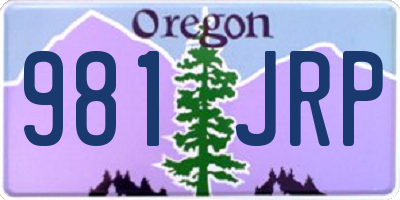 OR license plate 981JRP