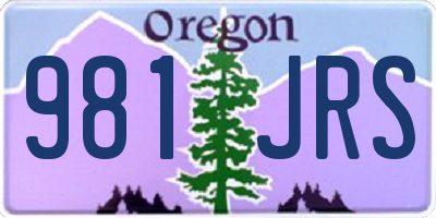 OR license plate 981JRS