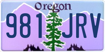 OR license plate 981JRV