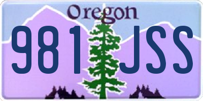 OR license plate 981JSS