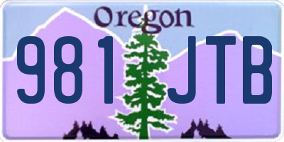 OR license plate 981JTB