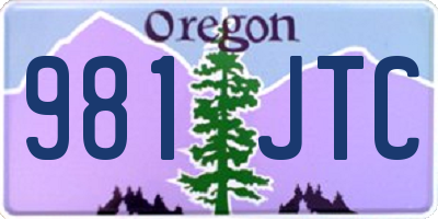 OR license plate 981JTC