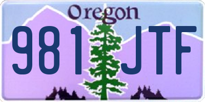 OR license plate 981JTF