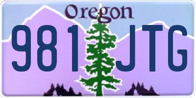 OR license plate 981JTG